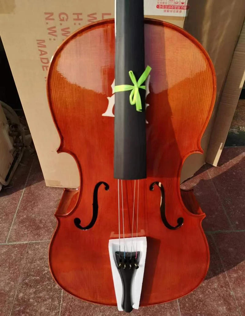 4/4 3/4 1/2 1/4 handmade Tiger pattern solid wood cello exam playing grade adult children beginner solid wood professional cello