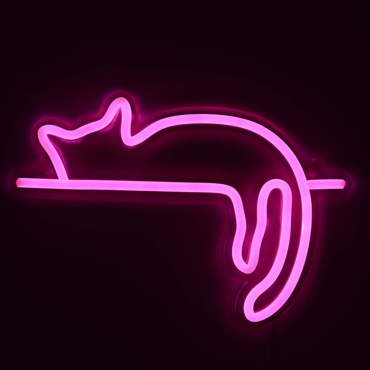 1pc Cute Pink Cat Wall LED Neon Sign Light For Party Gallery Pub Club Bar Shop Decoration Gifts 10.79\'\'*7.24‘’