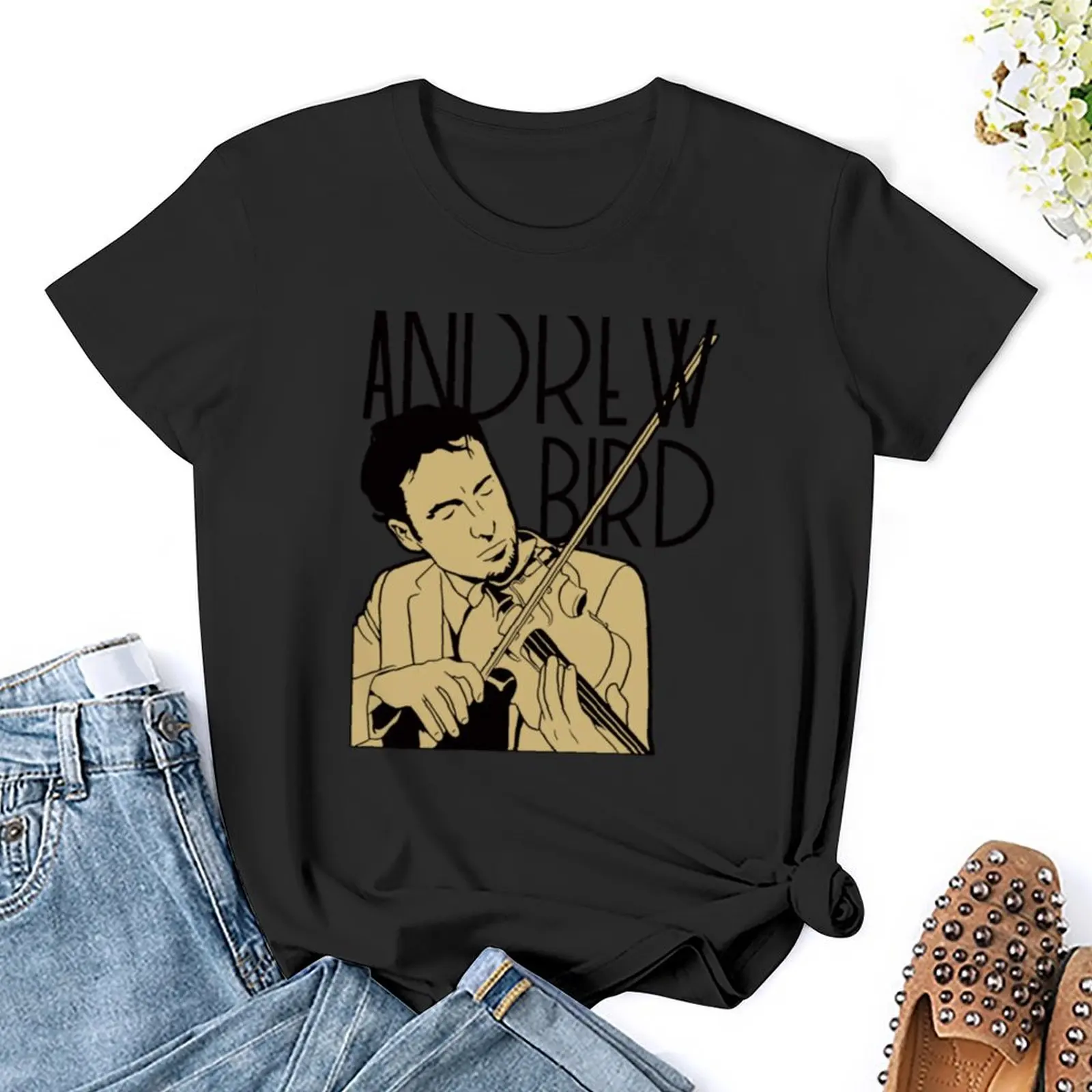 Andrew Vogel T-Shirt Zomerkleding Koreaanse Mode T-Shirts Voor Vrouwen