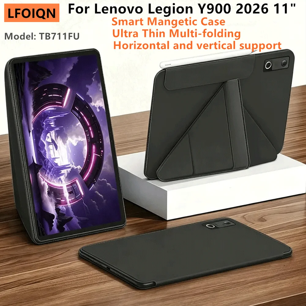 LFOIQN For Lenovo Legion Y900 11 Case Ultra Thin Multi-folding Magnetic Case for LEGION Y900 11