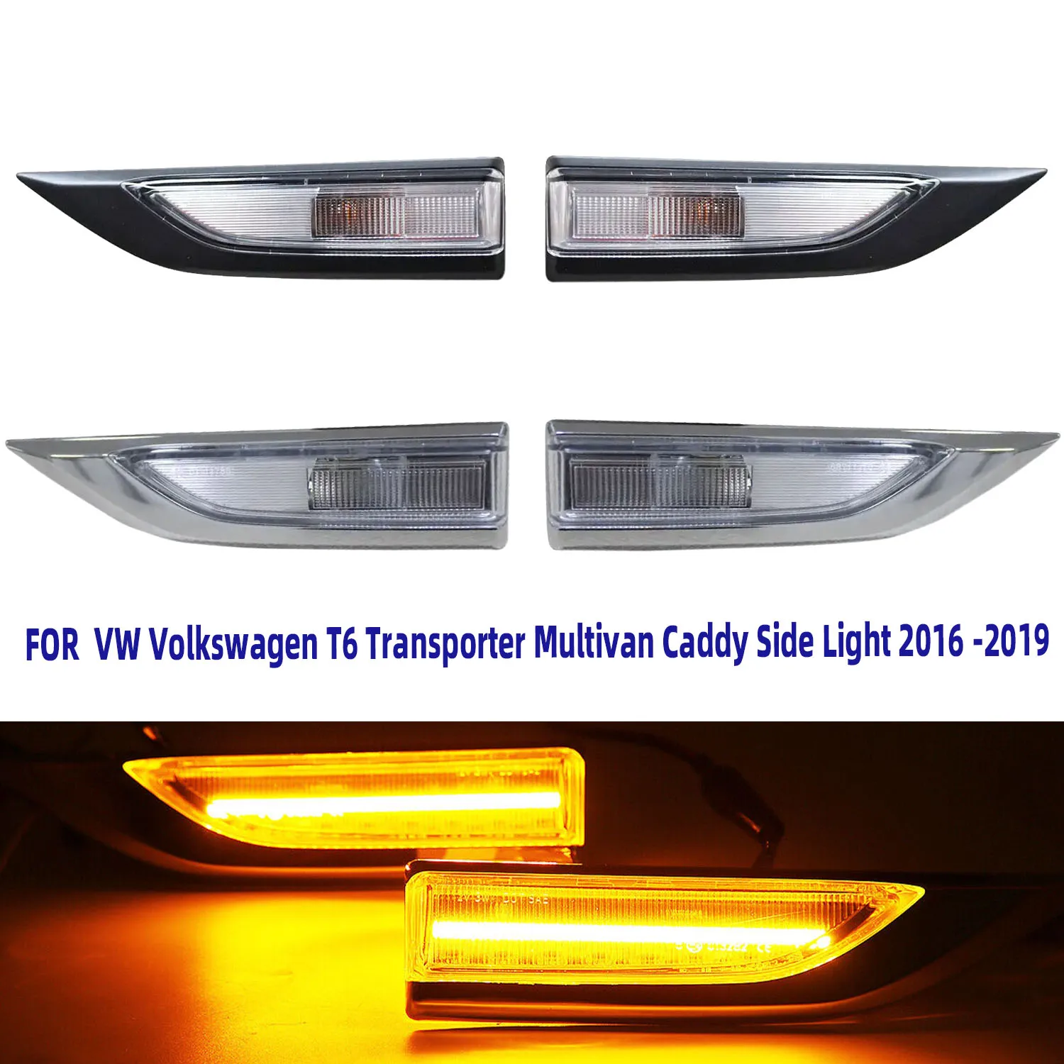 2Pcs Side Marker Side Light Tail Lamp for VW Volkswagen T6 Transporter Multivan 2016 2017 2018 2019 7E0949101