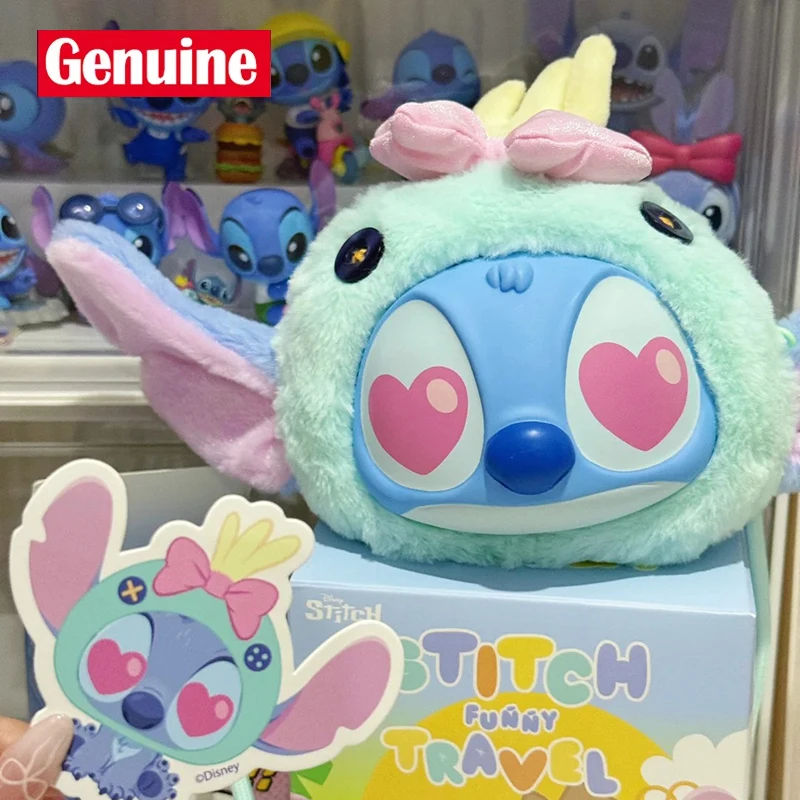 

100% Genuine Stitch Funny Travel Series Crossbody Bag Mystery Box Trendy Toys Cute Stitch Vinyl Face Bags Blind Box Xmas Gift