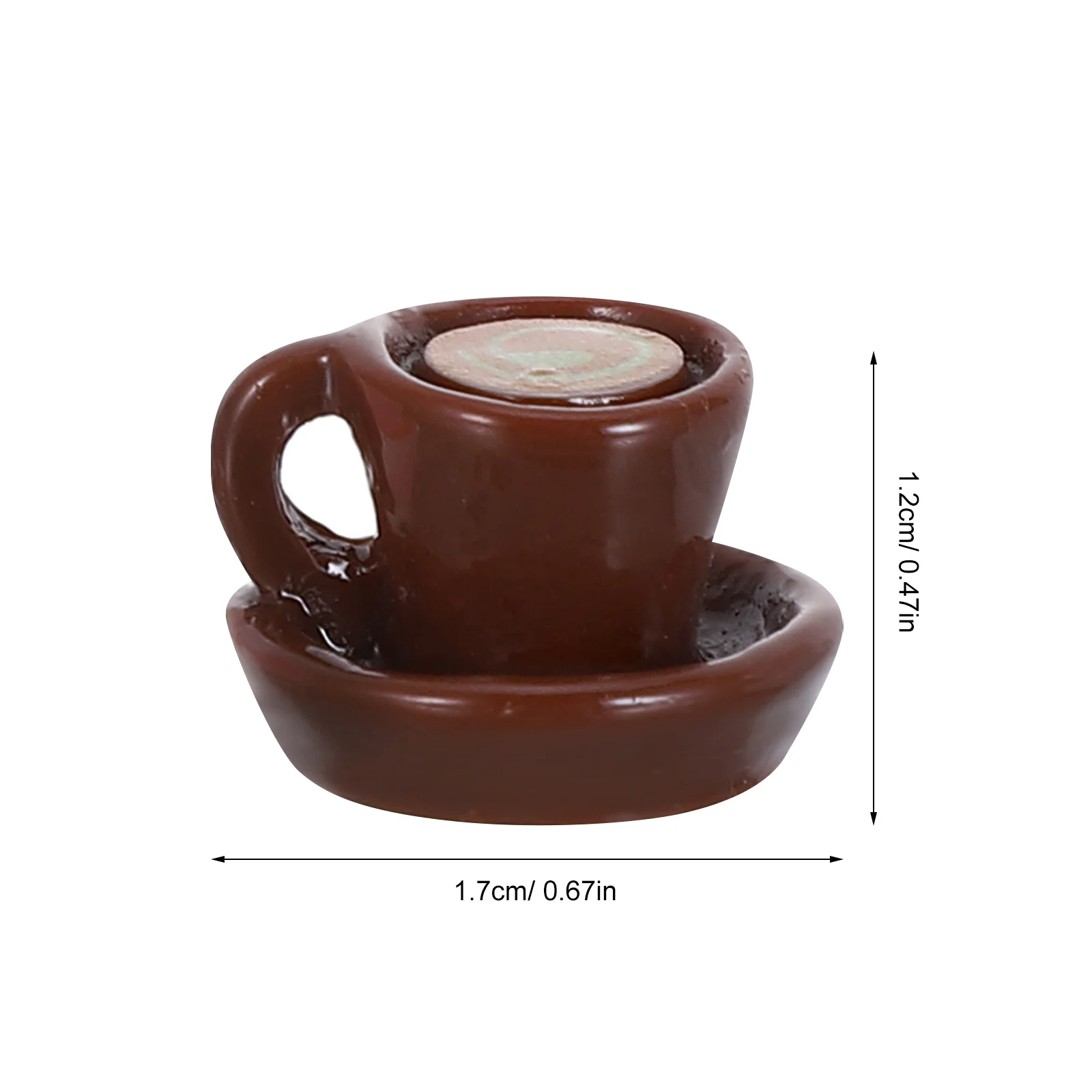 40個のミニ樹脂製コーヒーカップセット、リアルな小さな飲料オーナメント、ミニチュアホームデコレーションクラフトプロジェクトやマイクロランドスケープ用