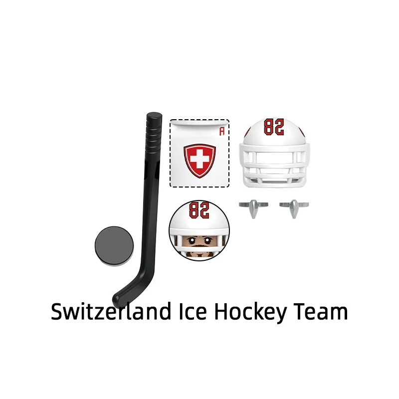 The G0164 Ice Hockey Team Model Blocks MOC Bricks Set Gifts Toys