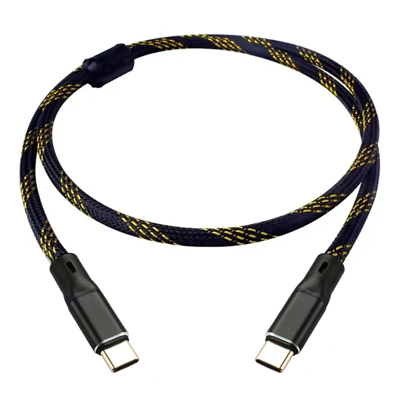 YYAUDIO Hifi USB Kabel DAC A-B C-B C-C A-C Digital Audio Hochwertige OFC Versilberung Typ A auf Typ B Hifi USB Typec Kabel