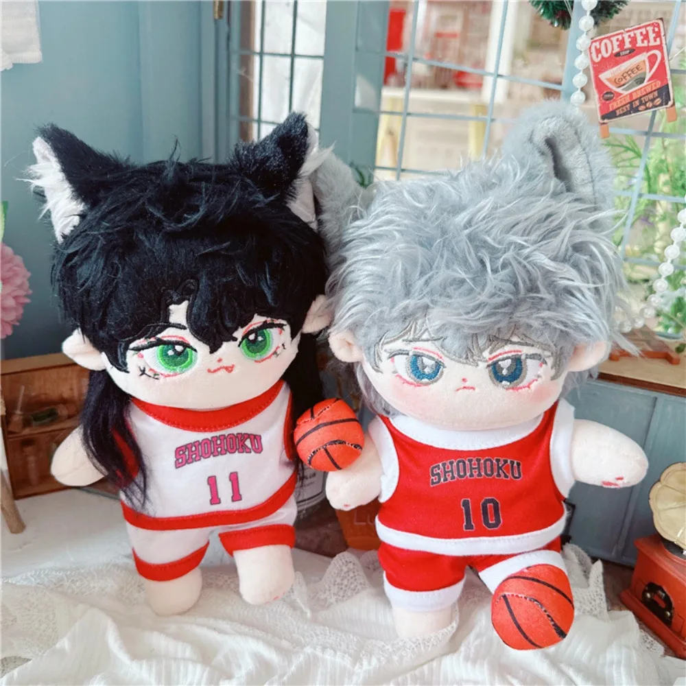 Three-piece Set Doll Basketball Uniform Outfit T-Shirt 20cm Cotton Doll Clothes Mini Pant Plush Doll Sports Clothes