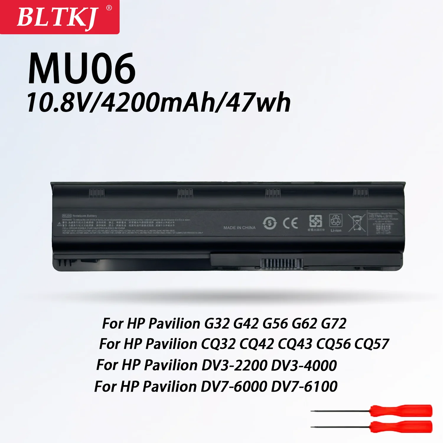 MU06 Аккумулятор для ноутбука HP Pavilion G4 G6 G7 CQ42 CQ32 G42 CQ43 G32 DV6 DM4 G72 593562 -001 HSTNN-DB0Y/UB0Y/IB0Y TPN-I105