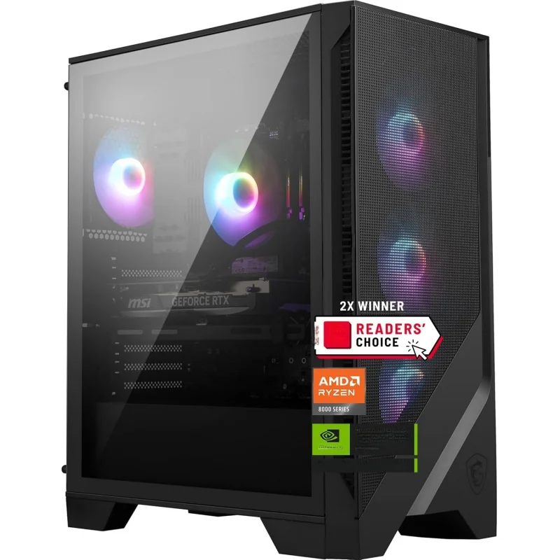 Z2 Gaming Desktop: R7-8700F, GeForce RTX 5070, 32GB DDR5, 2TB m.2 NVMe SSD, USB Type-C, VR-Ready, Windows 11 Home