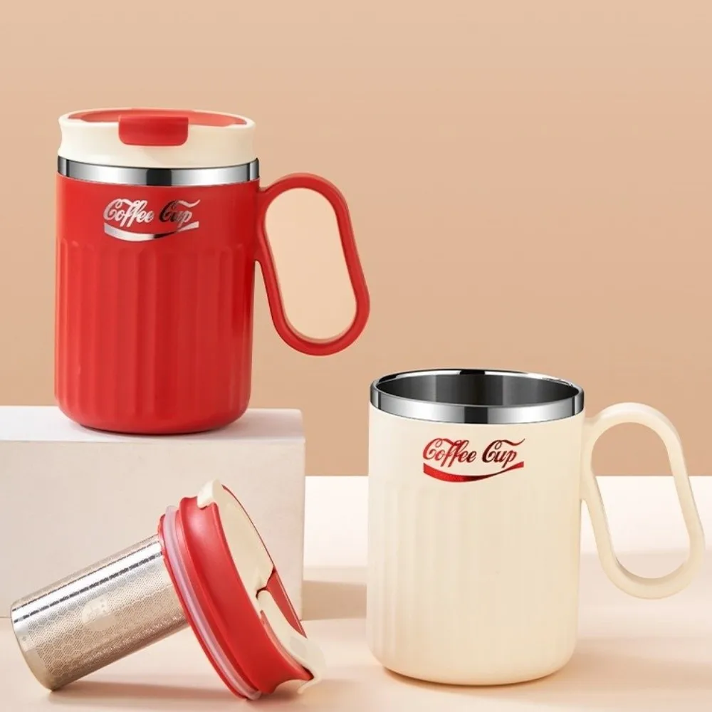 

500ml Thermal Mug 304 Stainless Steel Inner Large Capacity Insulation Coffee Cup Leak-Proof Heat-resistant Milk Tea Cup Tea