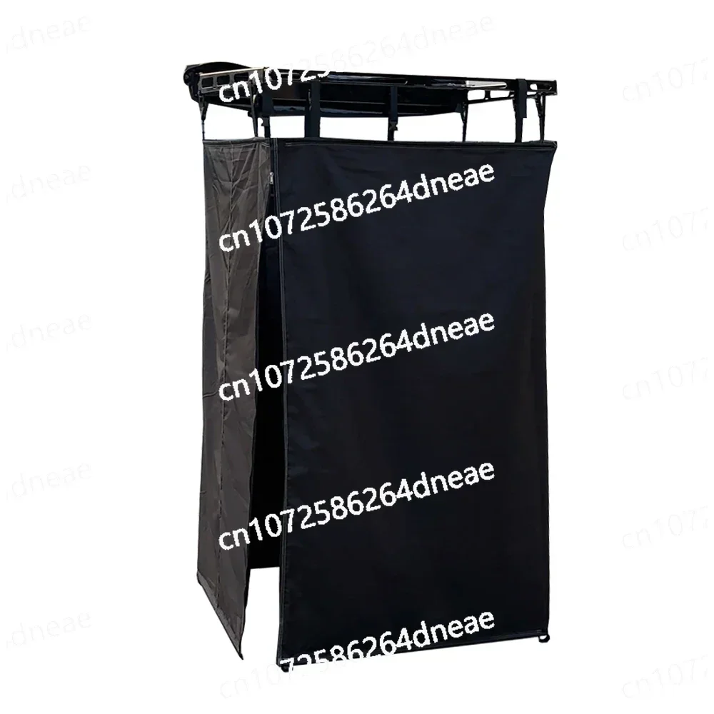 

Покрытая палатка для кемперов, портативная водонепроницаемая палатка для душа на открытом воздухе с выдвижной рамой, алюминиевые боковые навесы