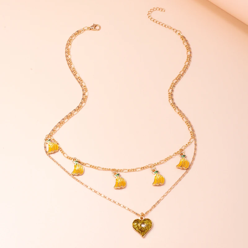 Aihua Boho Gold Farbe Rotes Herz Kirsche Halskette Romantische Süße Einfache Schlüsselbein Halsketten für Frauen Kragen Mode Schmuck Geschenke – Detail 16