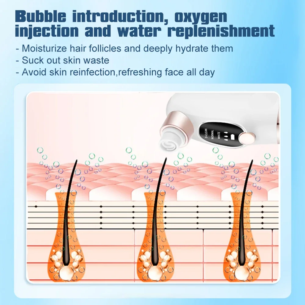 Electric Bubble Blackhead Remover Vacuum Suction Pore Cleaner Spot Acne Pimple Black Head Extractor Face Cleaning Tool Skin Care