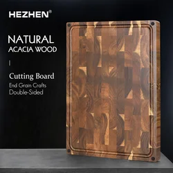 HEZHEN High Quality Acacia Wood splicing Cutting Board Double-sided Use Thickened Chopping Board Kitchen Tools