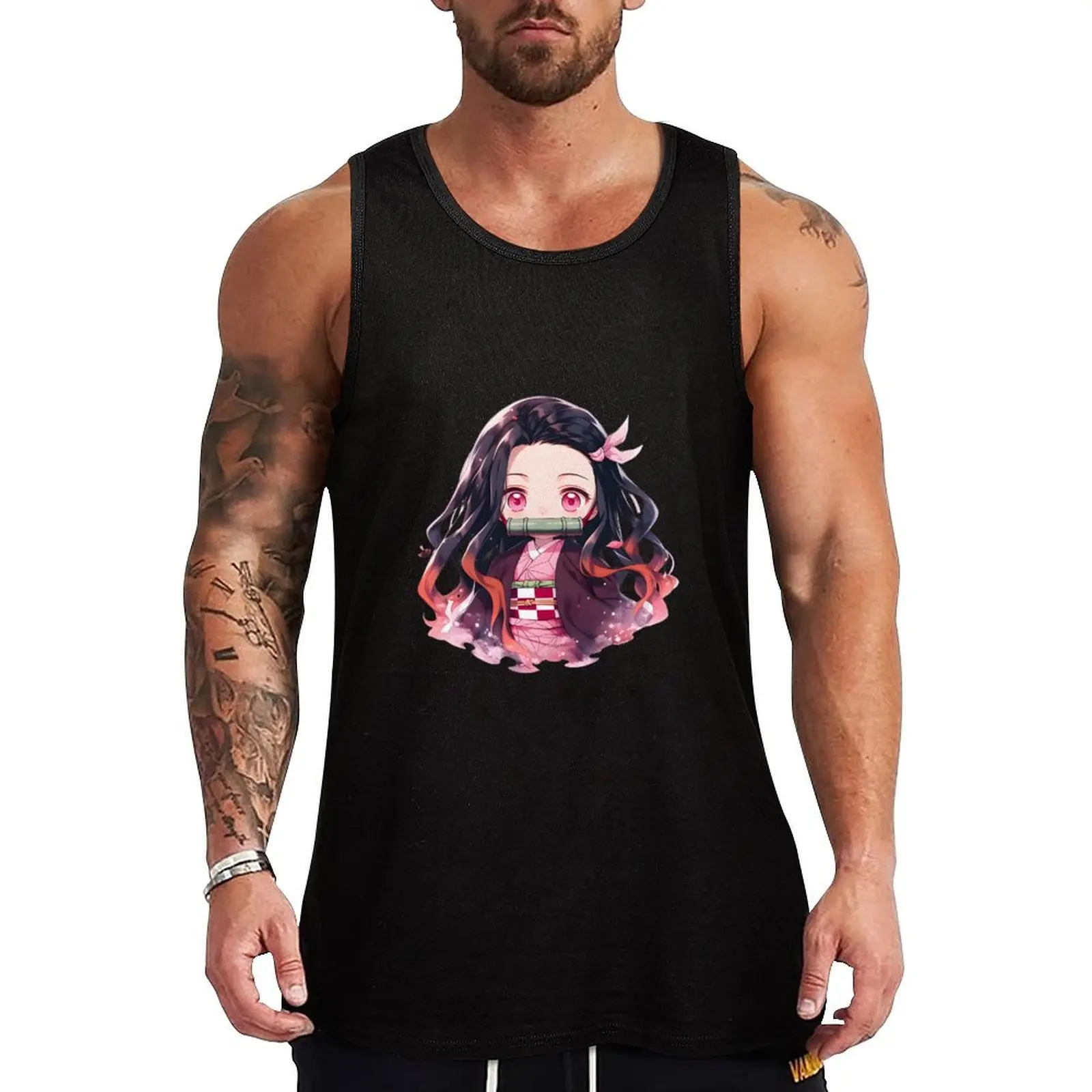 Nezuko DS Cute Anime Girl Tank Top running shirt underwear Men sleeveless tee