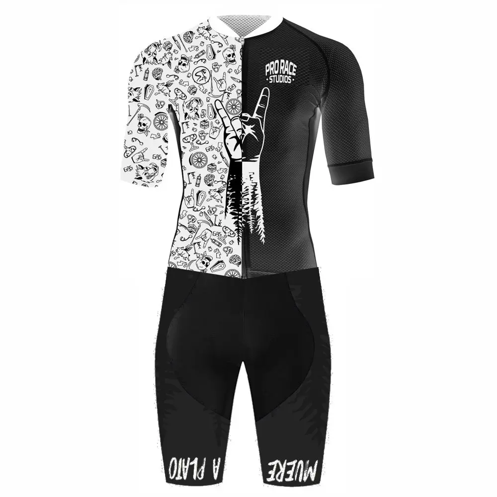 Pro Race Trisuit Men\'s Summer Short Sleeve Triathlon One-Piece Clothing Swimming Cycling Running Skinsuit RightTrack Apparel