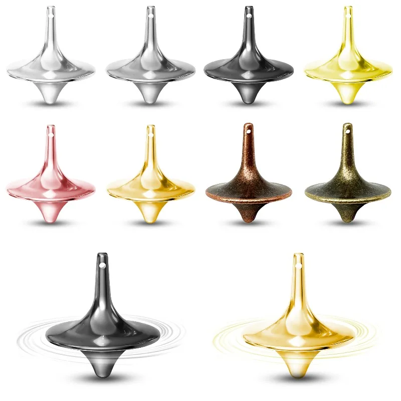 ミニフィジェットスピナー クリエイティブミニフィンガートップ ジャイロハンドスピニングトップ 指先用小型ジャイロスコープ ストレス解消フィジェットトイ 大人向け