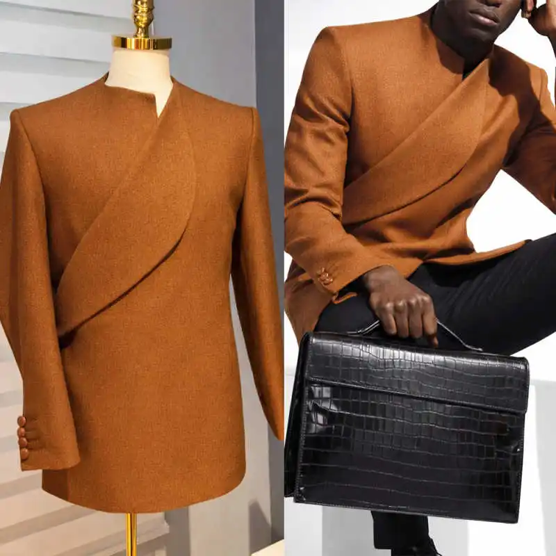 

Fashion Men's Suit 2 Pieces Jacket Pants Shawl Lapel Formal Business Occasion Banquet Party Customized trajes para hombre