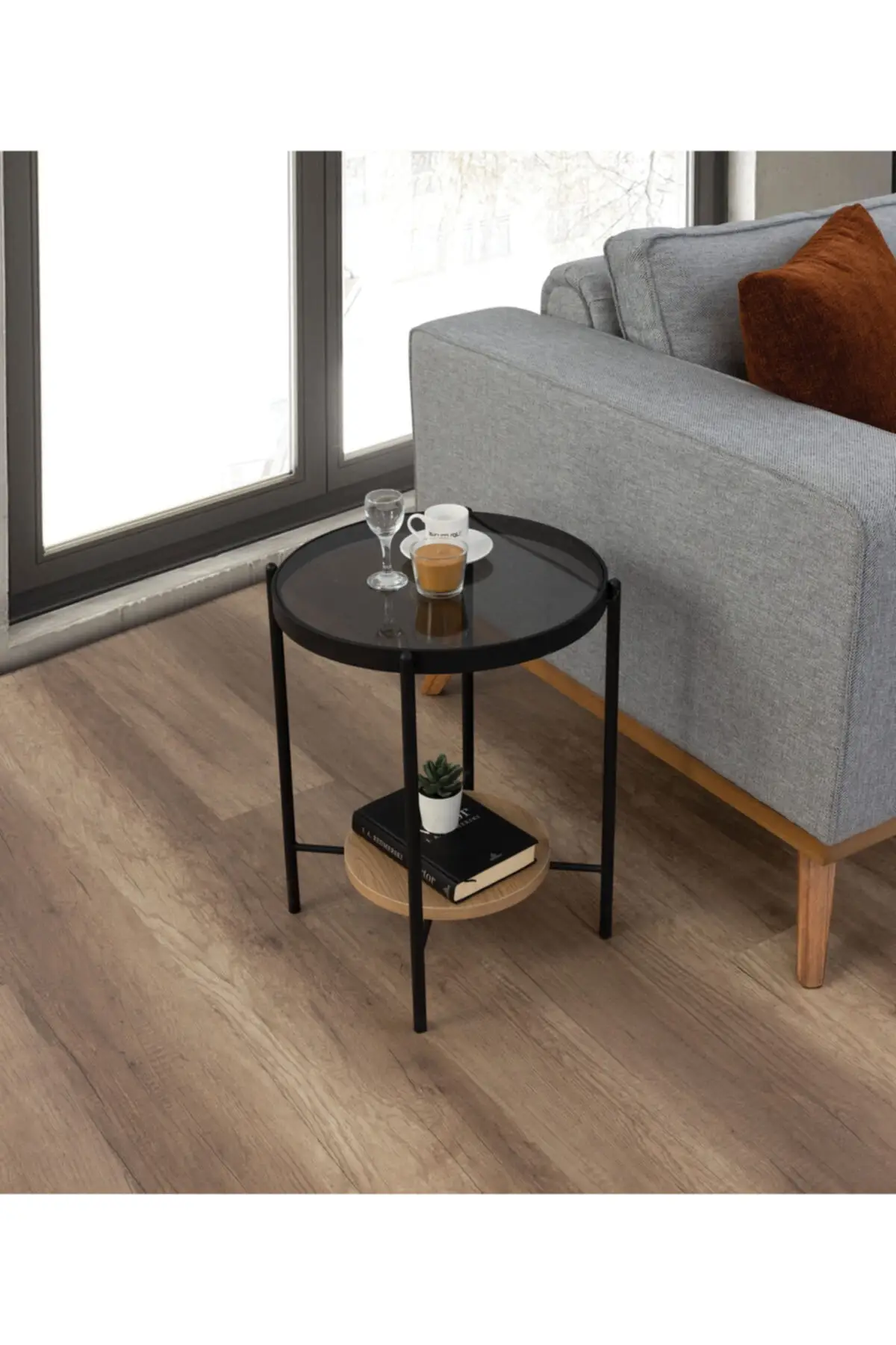 Oslo – Table basse latérale Monza Ceffe, trépied simple