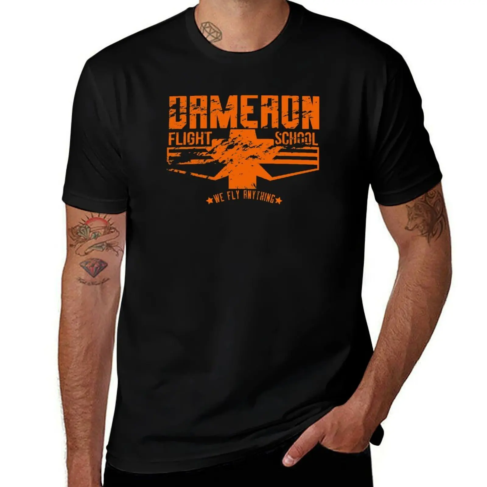 

dameron flight school T-Shirt man t shirt heavy cotton t shirt custom print funny t shirts man T-Shirt