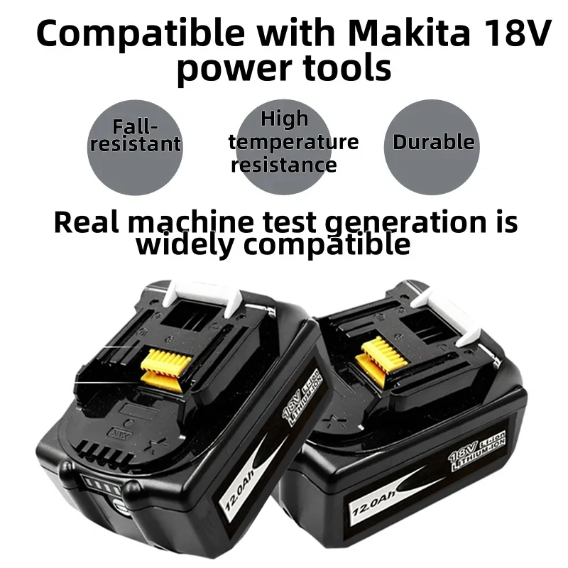 Battery 18v for makita BL1860 BL1850B BL1830 BL1850 BL1840 screwdriver battery & charger 18v Replacement Power Tool Batteries.