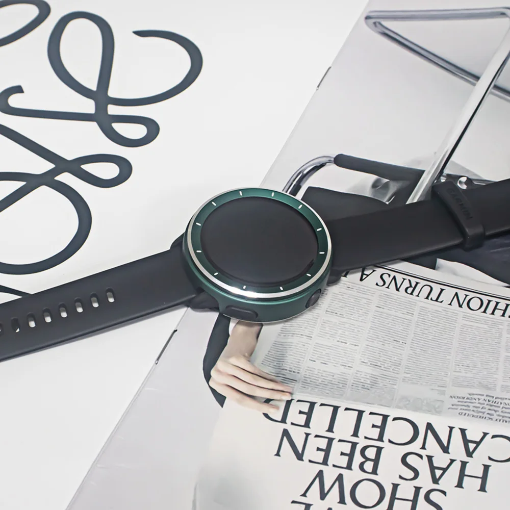 

1pc Smart Watch Metal Protective Case Full 360° Protective Outer Shell for Garmin vivoactive6/ Active6 Accessories