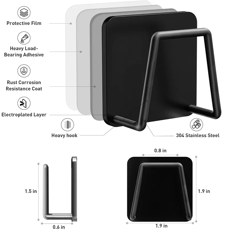 Kitchen Sponges Racks Self Adhesive Stainless Steel Kitchen Wire Ball Rag Organizer Holder Self Adhesive Storage Rack Wall Hook