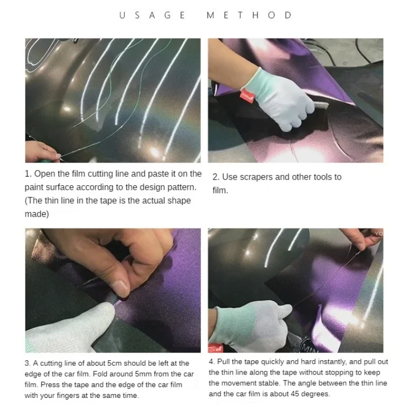 5/10/50 متر الفينيل التفاف ملصقات السيارات سكين شريط تصميم خط لتغليف أدوات القطع فيلم السيارة
