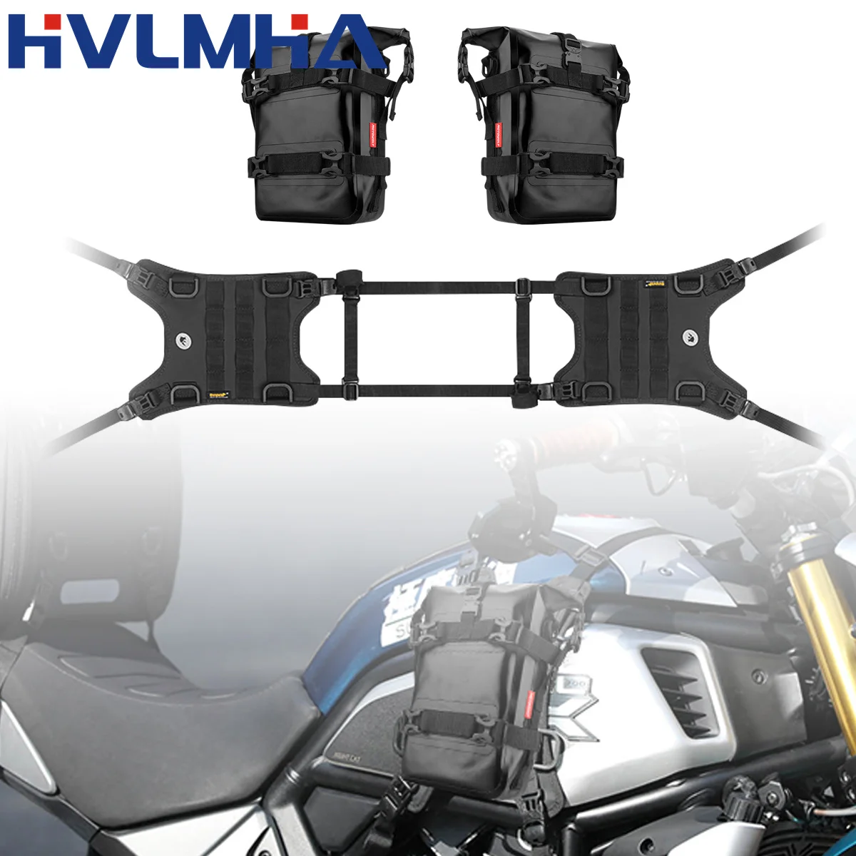 

Motorcycle Tank Side Hanging System Motor Fuel Tank Side Bag Base Motor Vest With MOLLE System Front Bag Mounting Base