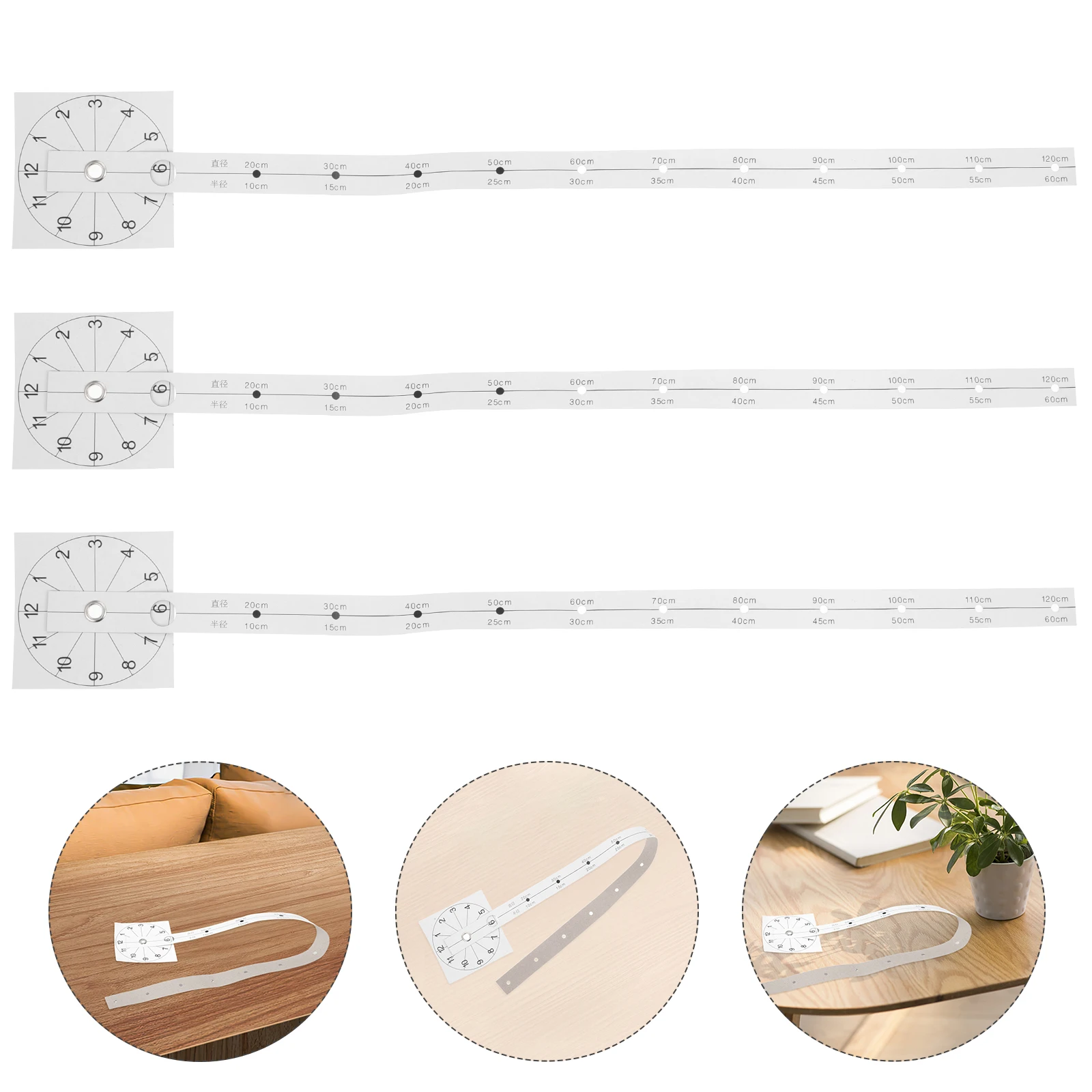 

8 Pcs Wall Clock Accessories Bedroom Scale Household Dial Positioning Diy Assembly Ruler Paper Graduated Office