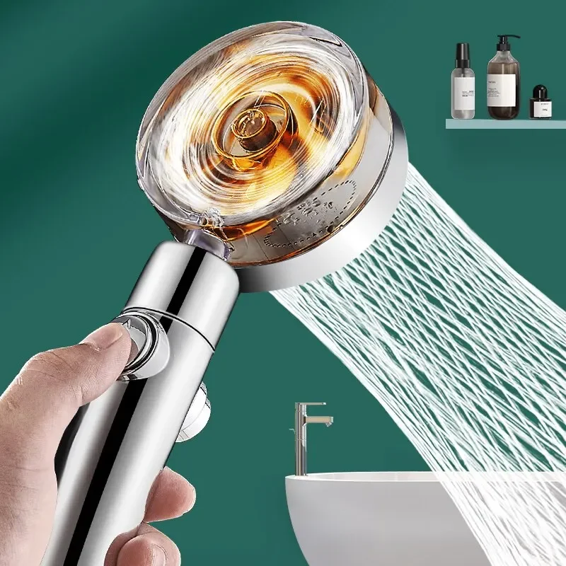 Propeller Shower Head Rainfall High Preassure Water Saving Bathroom Accessary Pressurized Nozzle Universal Adaptation