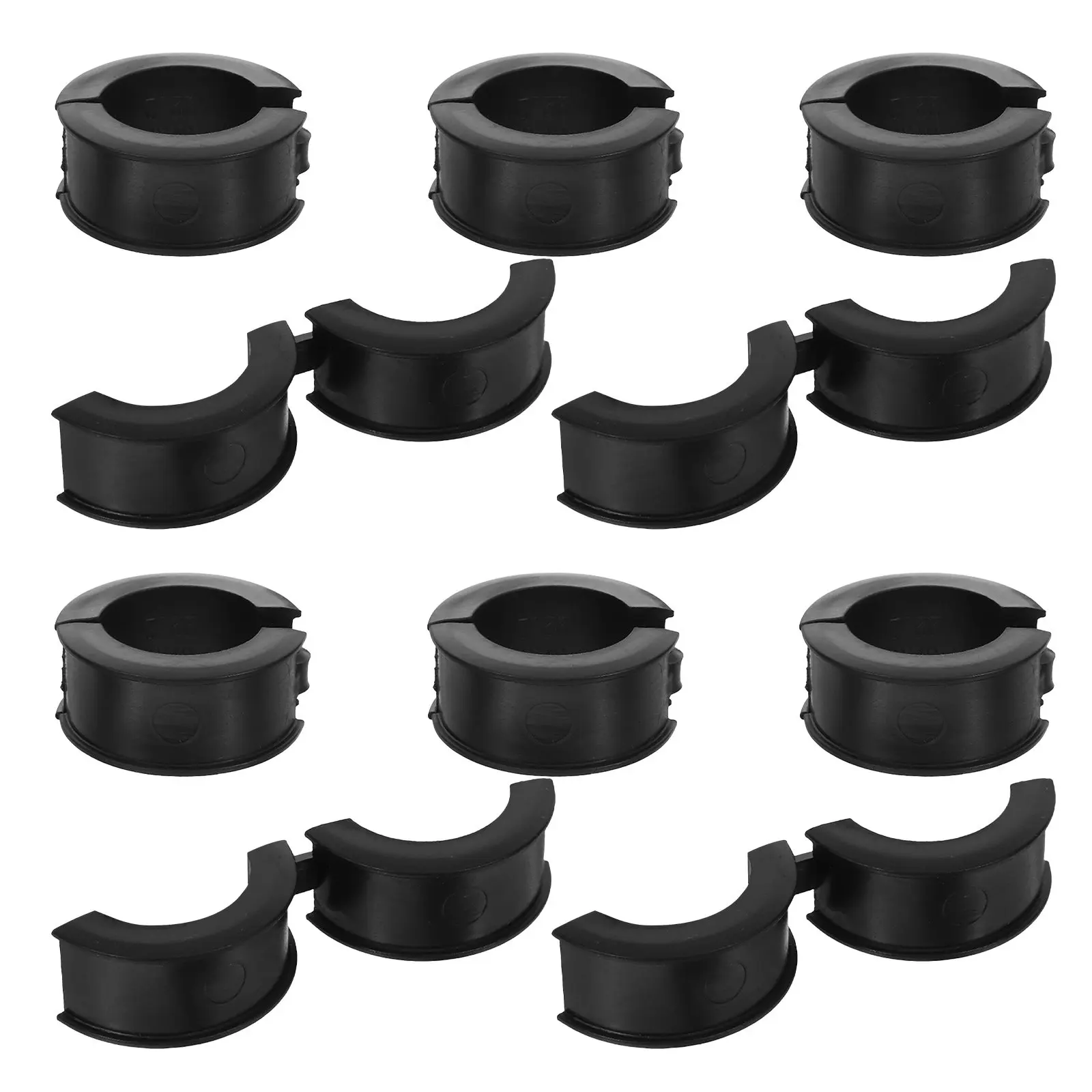 AliExpress NONE 10Pcs Bicycle Handlebar Rubber Gasket Shim Kit 22.2-31.8mm Non-Marring Anti-Slip Vibration Dampener for Road Commuting