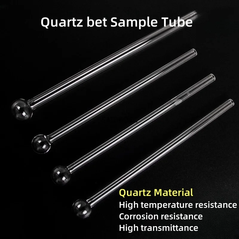 SAIDKOCC Quartz bet Sample Tube High Temperature Resistant 1200℃ Ball Tube Laboratory Test Tube Custom Specifications