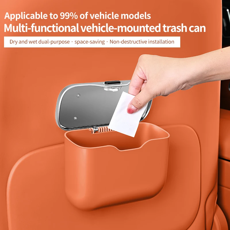 Auto Mülleimer Hängen Kit Fahrzeug Müll Staub Fall Lagerung Box Mehrzweck Auslaufsicher Mülleimer Einfache Installation Auto Liefert