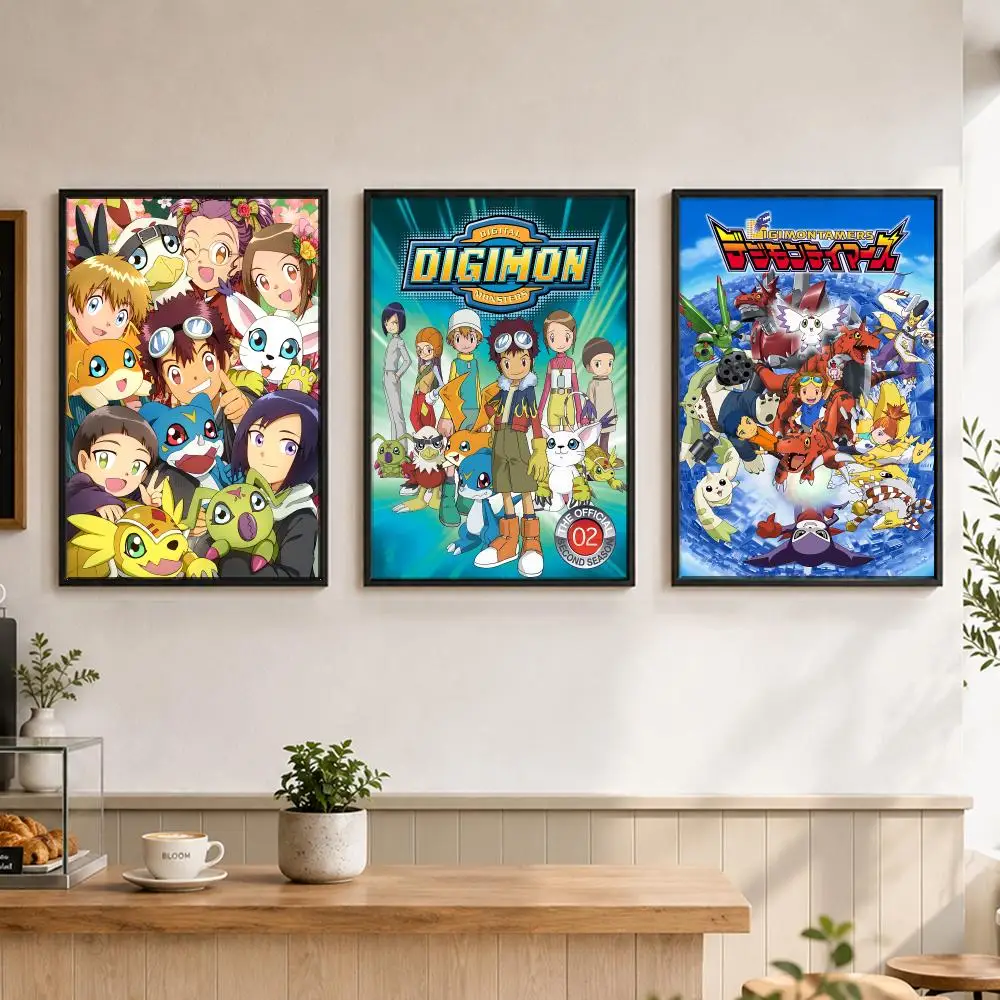 Anime D-Digimon A-Adventure Poster Poster, Wall Decor Art Print, Abstract Wall Decor Art Print for Living Room