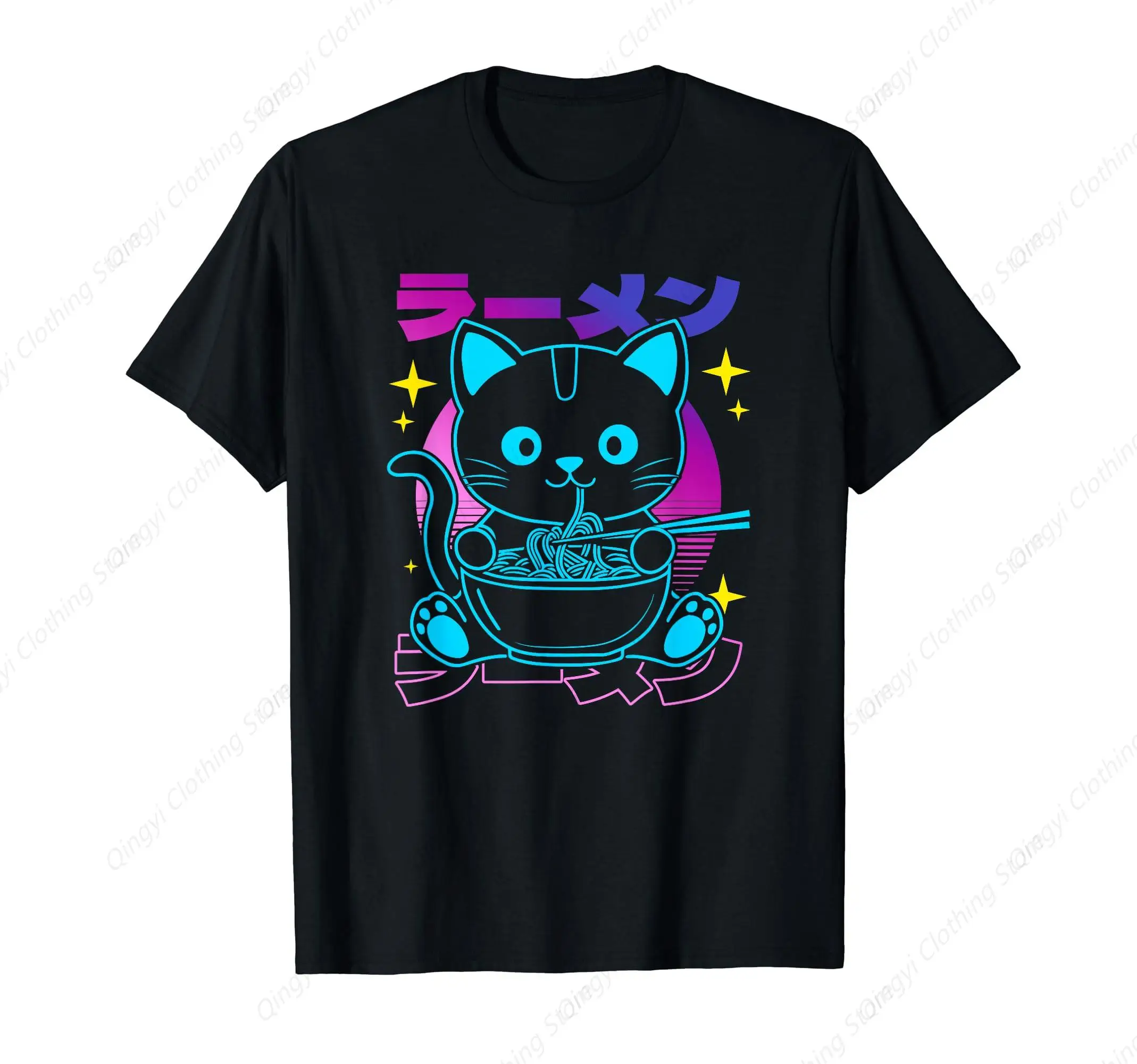 

Cute Anime Kawaii Ramen Cat T-Shirt