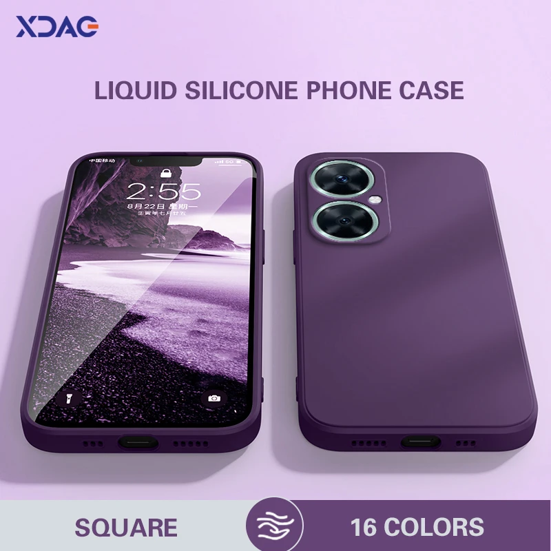 Shockproof Liquid Silicone Case for Huawei Nova11i Nova 11i MAO-LX9 MAO-LX9N Original Luxury High Qualtiy Soft Square Back Cover