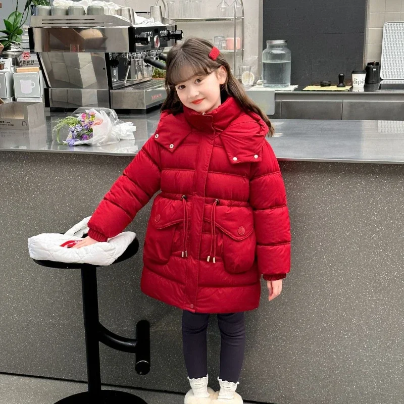 

Winter Warm Down Jacket Kids Toddler Girl Clothes Girls Clothing Thicken Parka Hooded Outerwear Coats Children Snow Suit
