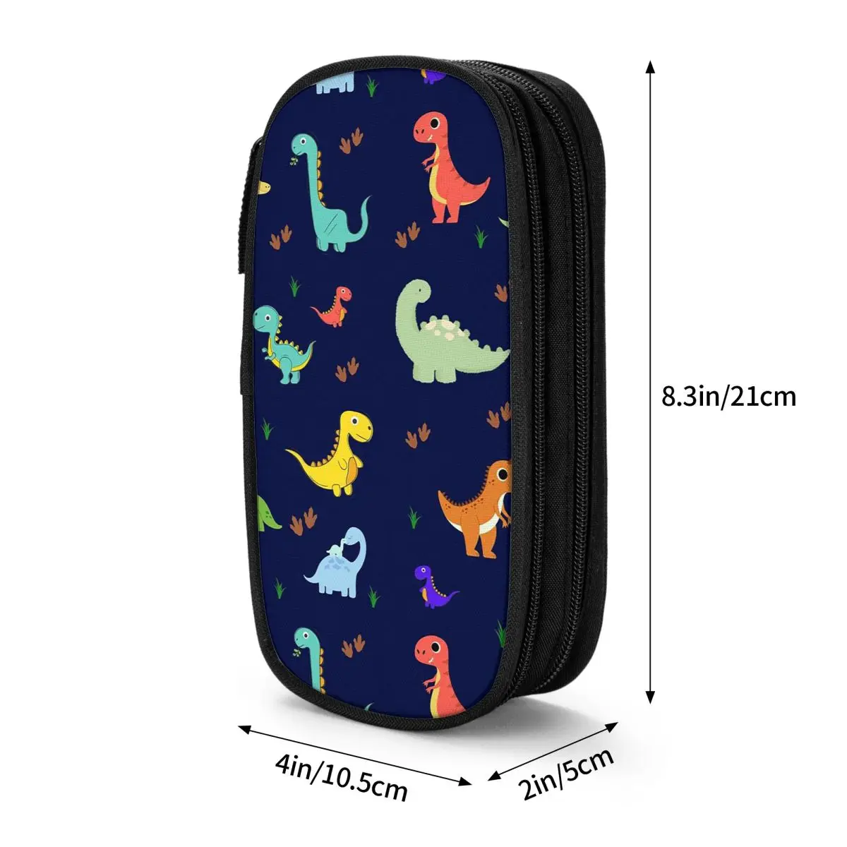 Colorful Dinosaurs Pattern Cartoon Pencil Case for Kids Gifts Pen Box Pencil Bag Stationery Supplies Pen Holder Bag