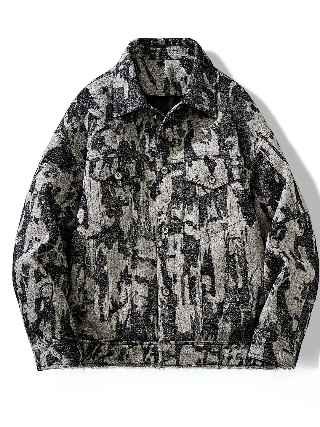 

American Retro Tie Dye Denim Lightweight down Jaet Men's Autumn Winter Street Sle Trendy High End Feel Jaet Top Men