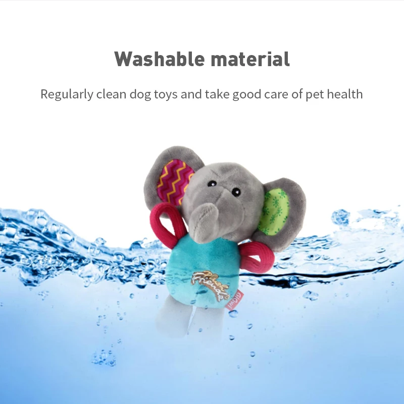 GiGwi Pet Toys Plush Friendz Series Washable Fleece Toy Plush Squeak Interactive  Bite Resistant Toys Irresistible to Dog Puppy