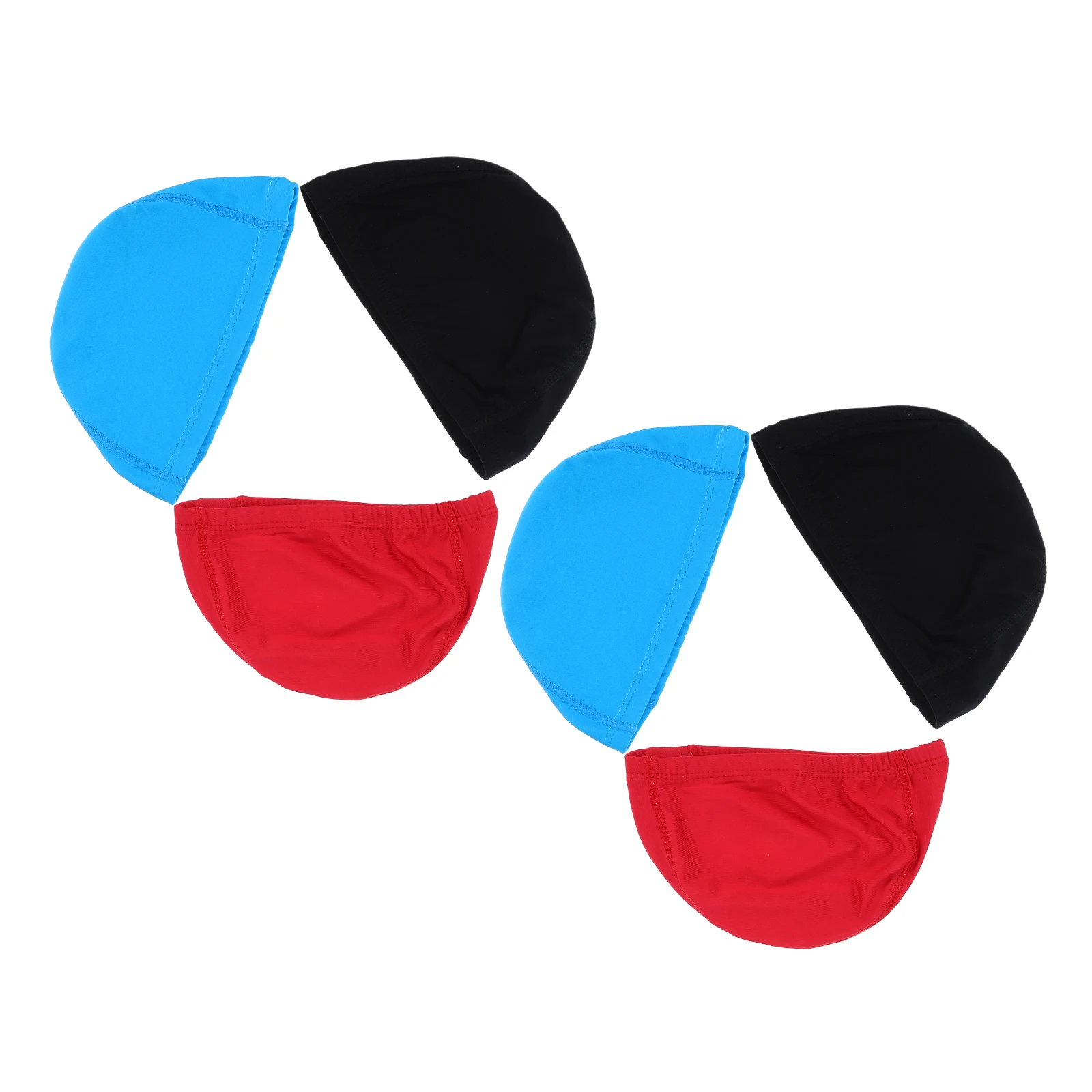 

6pcs Swimming Cap Durable Nylon Swim Caps Elastic Bathing Hats for Men Women Pool Girls Swimming Caps Dive Swimmers