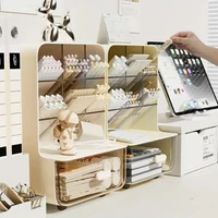 Multi-Layer Desk Organizer Large Capacity Office Accessories Slanted Insert Pencil Holder Storage Box Stationery Supplies School - Image 2