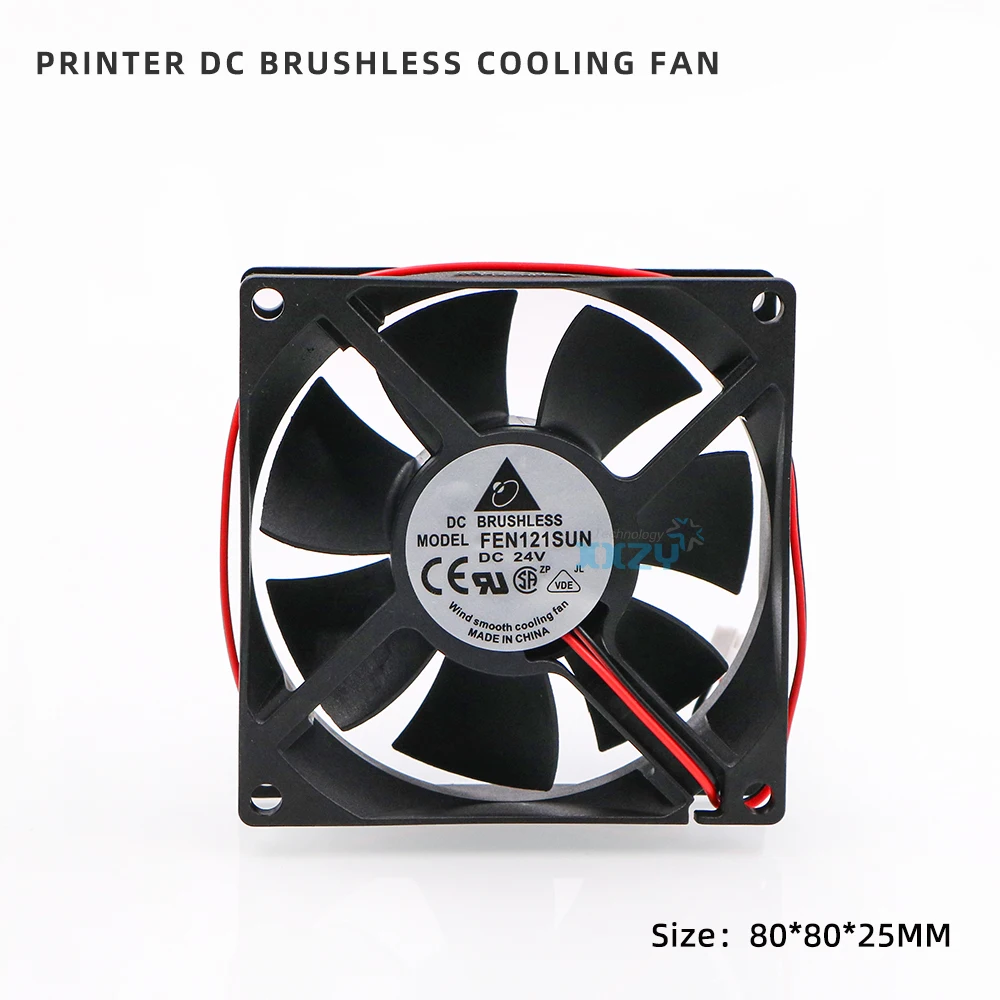 

Вентилятор охлаждения струйного принтера 8 см для экосольвентного принтера, вентилятор 24 В постоянного тока, бесщеточный вентилятор 80*80*25 мм, охлаждающий вентилятор