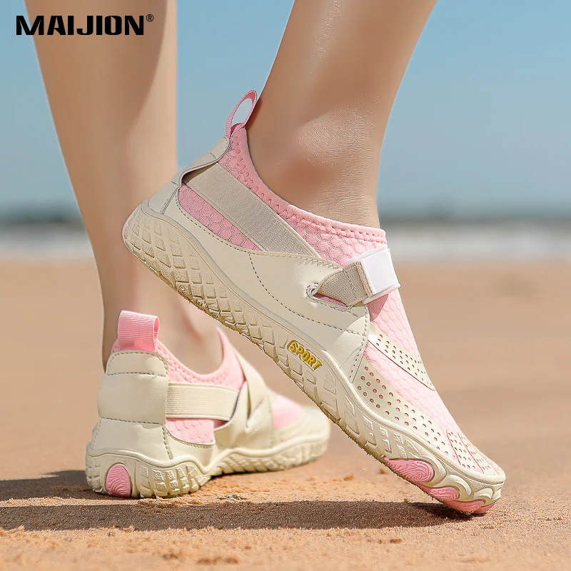Men Non-slip Light Water Shoes Women Breathable Quick Dry Beach Aqua Shoes Wading Shoes for Outdoor Surfing Fishing Boating