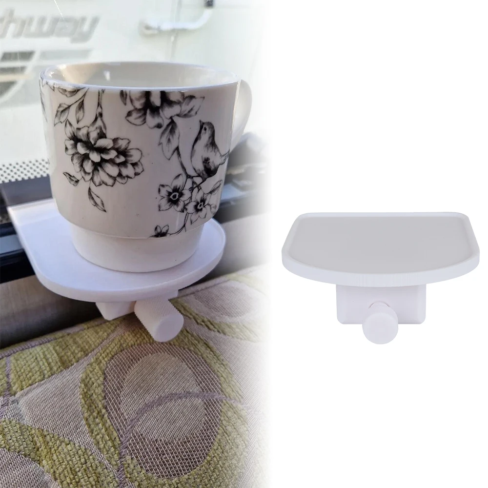 

RV Window Frame Storage Organizer Shelf Small Tray Bottle Water Cup Holder White For Motorhome Campervan Cup Holder Accessories