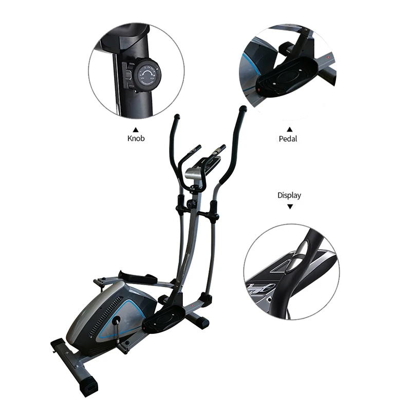 آلة تمرين بيضاوية الشكل، دراجات بيضاوية الشكل للياقة البدنية والتمرين مع شاشة LCD