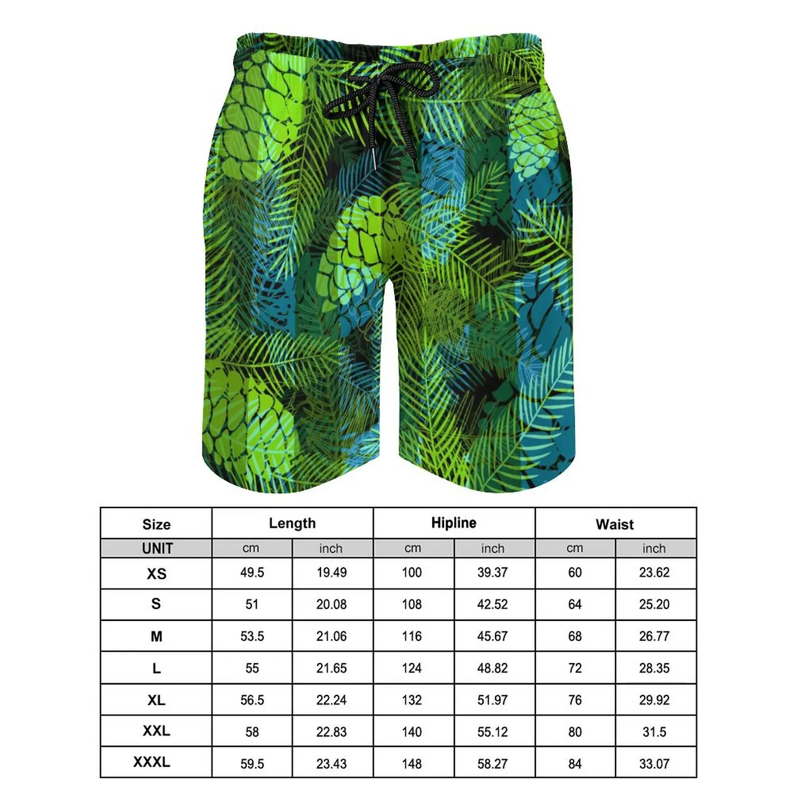 Gym Shorts Green Leaf Cute Hawaii Swim Trunks Christmas Pine Cones Men Comfortable Sports Surf Hot Plus Size Beach Short Pants