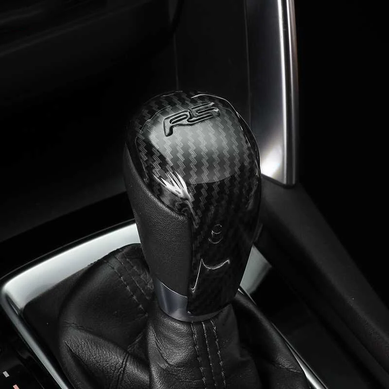 ABS Carbon Fiber Style Gear Head Shift Knob Cover Trim for Mazda 3 Axela 6 Atenza CX-5 CX5 CX-4 CX4 AT Accessories 2014-2021