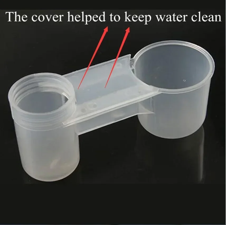 2/1pcs Plastic Pet Bird Drinker Feeder Water Bottle Cup Accessories for Poultry Chicken Pigeon