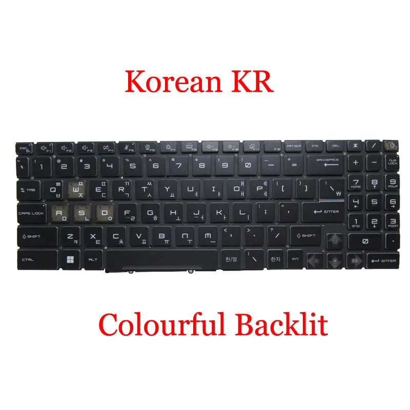 YD Colorful Backlit GR TR KR JP BE AR SP Keyboard For MSI Vector 16 HX 17 HX A13V A13VHG A13VIG A14V A14VHG A14VGG A14VFG A14VIG